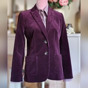 Talbots women's corduroy blazer in Plum. Size 4